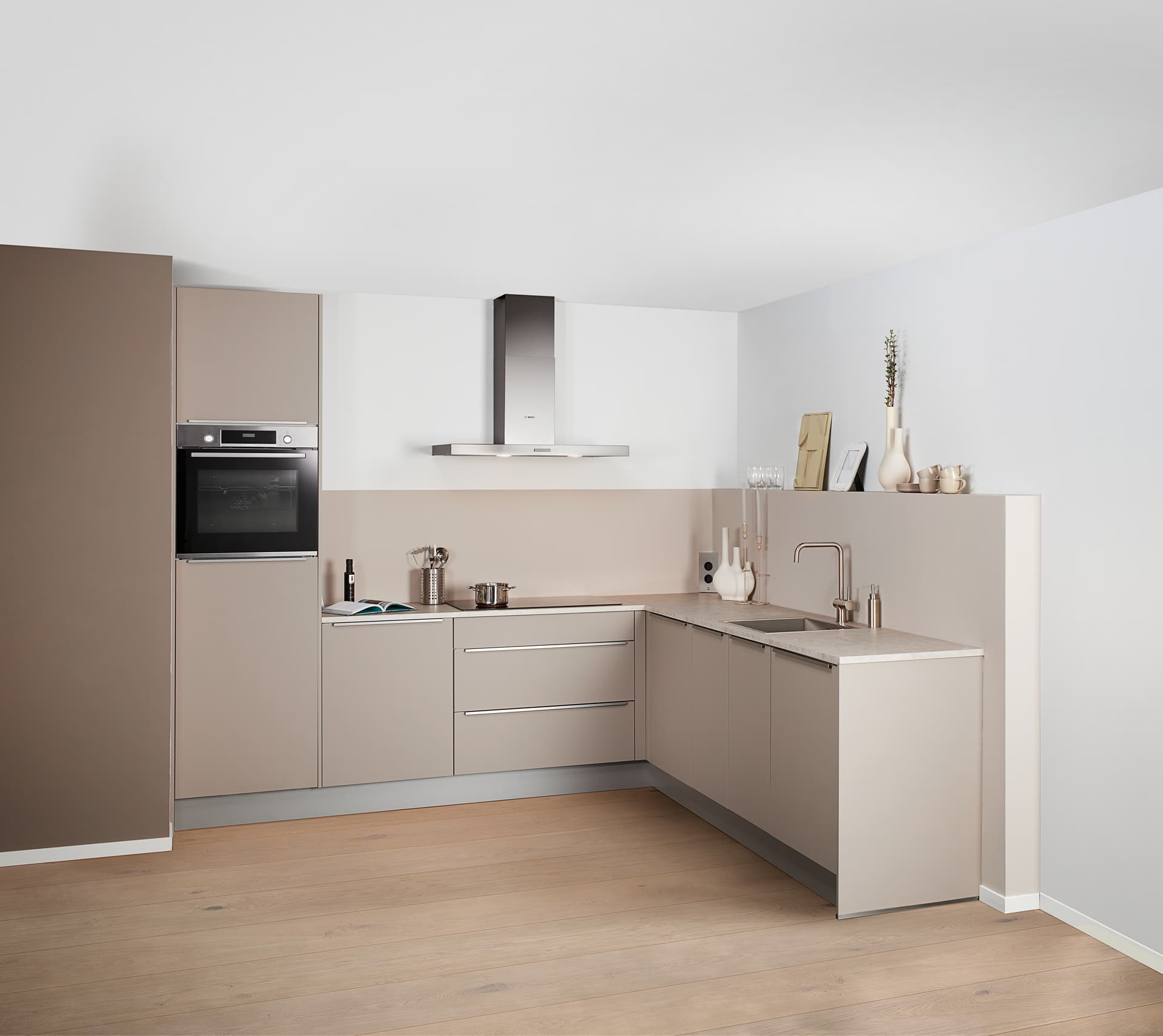 Tjerk LX hoekkeuken beige.jpg Hoekkeuken beige